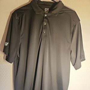 Cutter & Buck, CB DryTec,  mens black polo, AFM‎